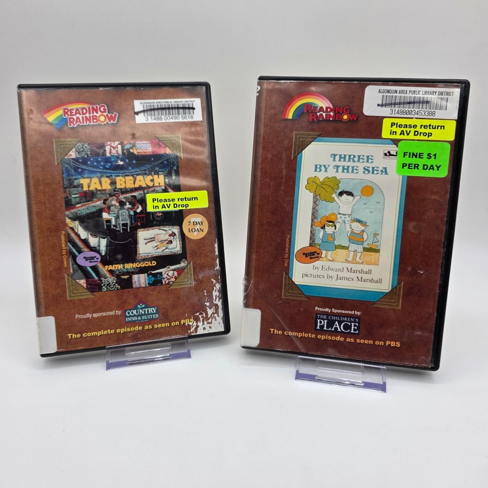 Reading Rainbow DVD Lot Tar Beach Three by the Sea LeVar Burton PBS Kids GPN